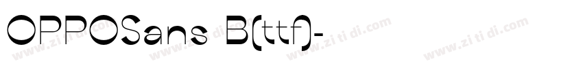 OPPOSans B(ttf)字体转换